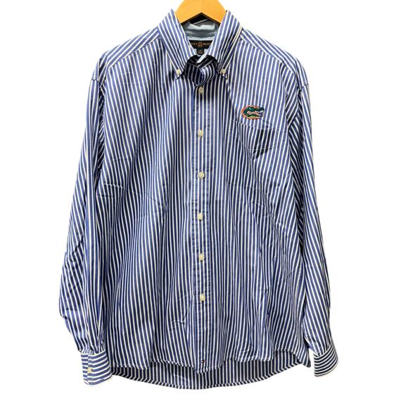 Florida Gators Shirt Mens Large Blue White Button Down Vintage Tommy Hilfiger - Picture 1 of 9